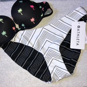 Athleta Chevron Reversible Bikini Bottom